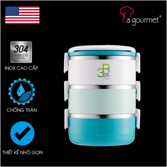 Camen đựng cơm La gourmet 3 ngăn