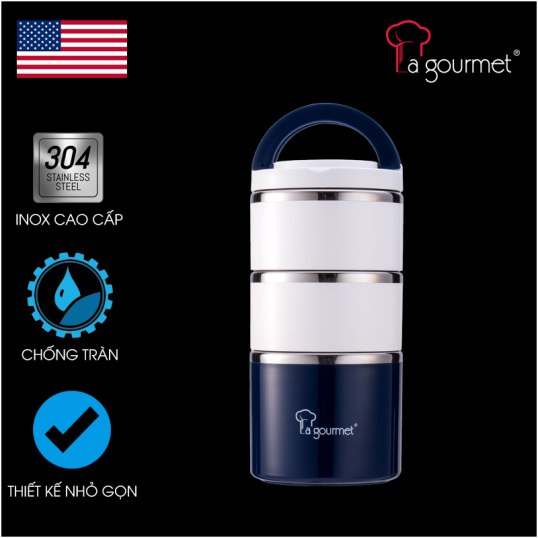 Camen đựng cơm La gourmet 3 ngăn