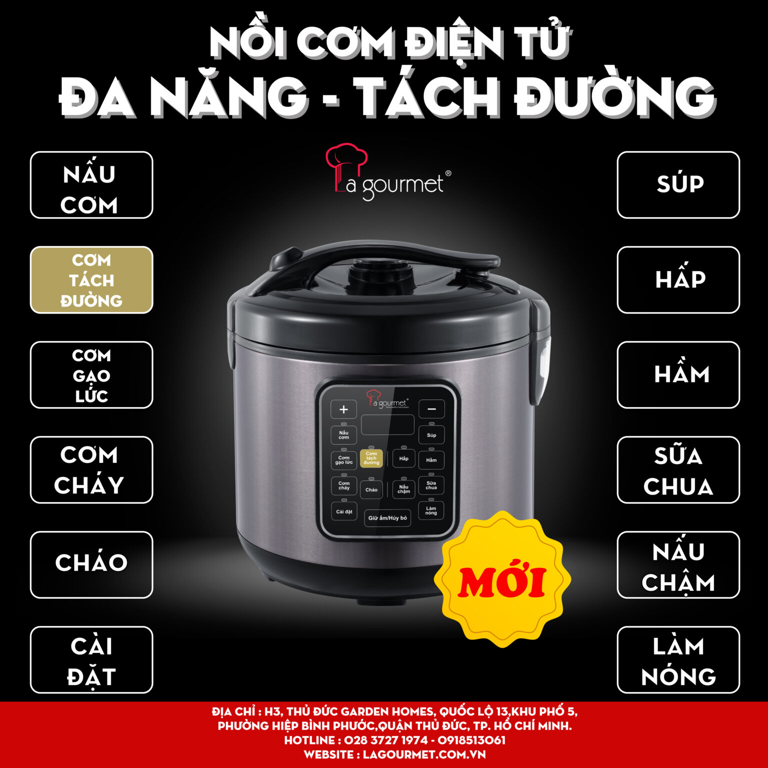 nồi cơm điện tử đa năng - tách đường