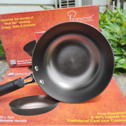 Chảo gang La gourmet Nitrigan 20cm lòng sâu