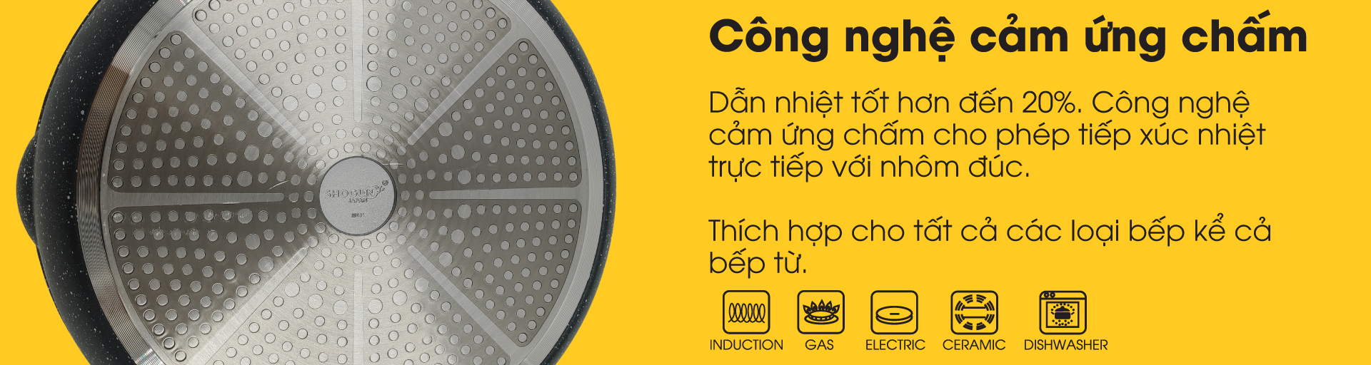 Chảo đá chống dính Shogun Miwa
