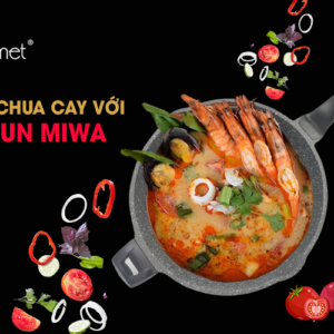 Cách nấu lẩu bằng chảo đá chống dính Shogun Miwa