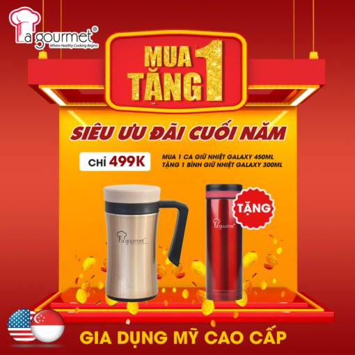 Mua 1 ca giữ nhiệt Galaxy tặng 1 bình giữ nhiệt Galaxy