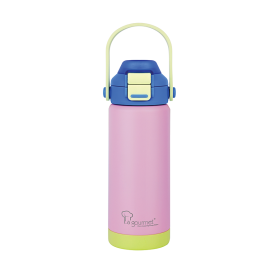 La gourmet Thermal Bottle  530ml Dark Pink, Blue lid - 419972