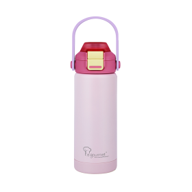 La gourmet Thermal Bottle  530ml Light Pink, Pink lid - 419958
