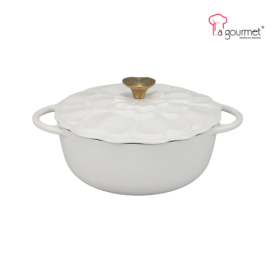 Nồi Gang Tráng Men La gourmet HOA Collection 20cm 2L Màu Gardenia - 438126