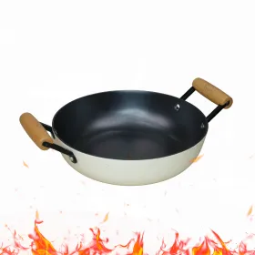 [ TẶNG NẮP 499K ] Chảo Gang Tráng Men 2 Tay Cầm Chống Dính Tự Nhiên - Size 26cm - 435392